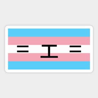 Trans Pride Cat Face Smiley Sticker